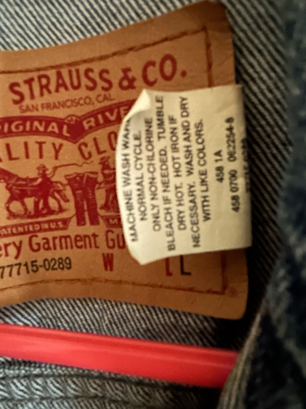 Levi's Denim Jean Jacket Excellent Vintage Condition Unisex Sz L - Picture 3 of 4